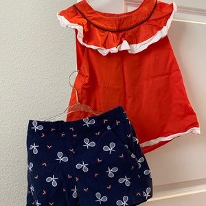 8Y shirt 7Y short cute set